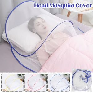 SWEET TIM Mesh Canopy Mosquito Net Breathable Anti Mosquito Insect Folding Bed Tent Portable Full Protection Summer Head Net Travel Sleeping