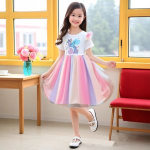 Girls Dress New Frozen Elsa Dresses Cotton Sequins kids Princess Skirt elegant Children party dress