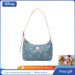Disney Authentic Summer Ice Blue Armpit Bag Womens Small Square Bag Fashionable and Versatile Shoulder Bag Handbag Mobile Phone Bag Crossbody Bag
