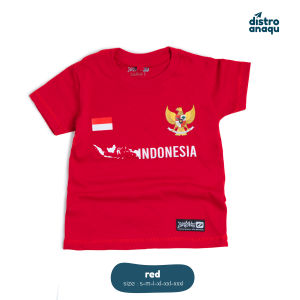 Baju Kaos Anak Laki Laki Perempuan Merah Putih 17-an Kualitas Distro 1-12 Tahun Dirgahayu Indonesia