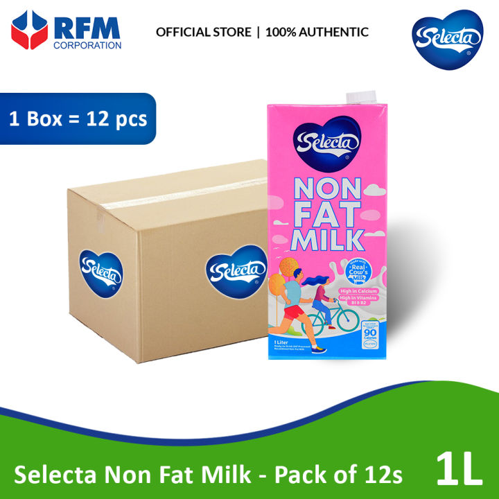 Selecta Non Fat Milk 1L Set of 12s Lazada PH