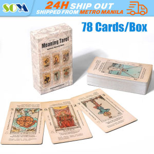 Tarot Cards 78 Cards The Meaning Tarot Emotional Game Chess Card Playing Card Party Board Game Astrology Destiny Divination Tarot Card with Meaning on Them Beginner Tarot Keyword Antiqued Tarot Deck Learn Tarot 78 Cards Reversed Zodiac