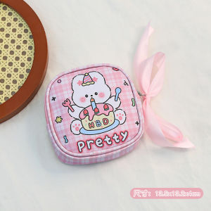Cute girls monthly bag girls portable sanitary pad bag menstrual towel storage bag large capacity zero money bag