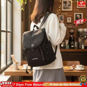[Vodool Official Mall] Book Bag Waterproof Student Schoolbag Preppy Style Rucksack for College Students