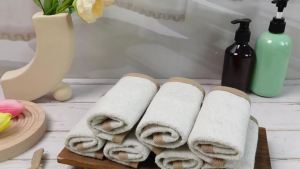 Tudomro 10 Pcs Exfoliating Washcloths Double Sided Man Wash Cloths Body Face Exfoliating Scrub Cloths for Shower Men Women(10.2 x 8.7 InchGray)