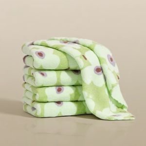 INVADER 30x30cm Kitchen Cleaning Cloth Reusable Coral Fleece Household Dishcloth Printed Kitchen Rag Kitchen Cleaning