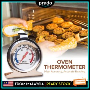 PRADO Malaysia Stainless Steel Gauge Gage Dial Oven Thermometer Kitchen Food Meat Baking Cooking Temperature Grill Monitoring Tools Termometer Tahan Panas 烤箱温度计