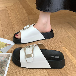 Free Shipping Hong Kong-Style WomenS Sandals New Summer Outdoor Wear Platform-Soled Casual Beach Sandals Thick-Soled One-Strap Design