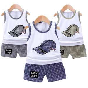 kokepope (0-4Y) Boy Clothes Terno for Kids Boys Fashion Sando Shorts Set Summer Tshirt