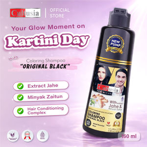 Cultusia Shampoo Original Black dengan Ekstrak Jahe & Minyak Zaitun 160ml