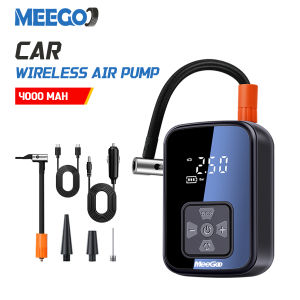MeeGoo 4 In 1 Electric Air Pump 4000mAh Power Bank Tyre Pressure Monitor Wired Wireless Dual Mode With LED Light