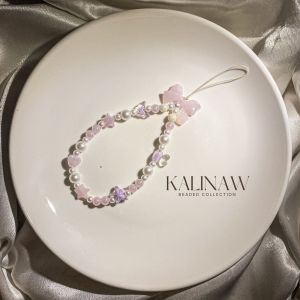 KALINAW PastelPuff Whimsical Fairy Butterfly Ribbon Star Glossy Beaded Keychain/ Phone Lanyard