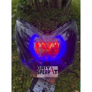 REFLEKTOR LAMPU DEPAN SUPRA X 125 NEW BATMAN BILED PROJIE LED 4 LENSA