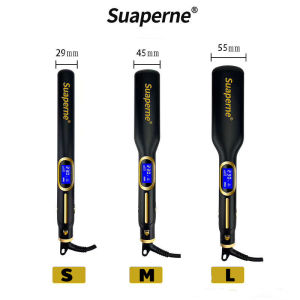 Suaperne N202 เครื่องหนีบผม ไทเทเนี่ยม คุณภาพสูง สำหรับช่างผมมืออาชีพ ร้อนเร็วเพืยงแค่ 5 วินาที ก้อพร้อมใช้งานได้ทันที อย่างดีมี 3ขนาด2สีให้เลีอก