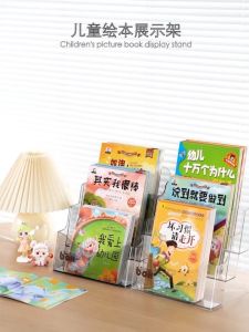 Locaupin Book Holder Brochure Display Stand or Wall Mount  3 Tier Magazine Holder Clear Stands for Display
