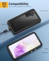 สำหรับ Samsung Galaxy A16 5G 4G ซองกันน้ำพร้อมอุปกรณ์ป้องกันหน้าจอในตัวกันฝุ่นใสป้องกันทุกส่วนของเครื่องกันกระแทกสำหรับ Samsung Galaxy  A56 5G,A36,A26.A55,A35,A25 5G,A15,A54,A35,A15,A14,A24 4G. 