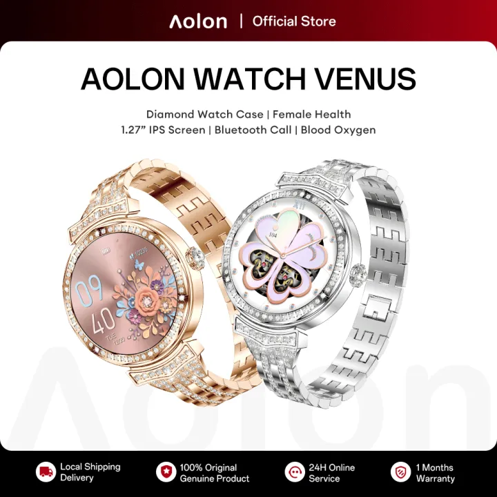 Aolon Venus Smart Watch for Women Bluetooth Call 1.32”Amoled Screen ...