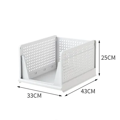 ZiinLife Drawer Storage Basket Stackable Plastic Storage Basket Wardrobe Layered Drawer Storage Basket
