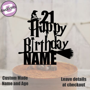 Harry Potter Topper Cake Topper Happy Birthday Cupcake Toppers Banner Party Gift Label Stickers