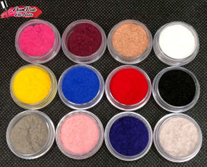 ผงกำมะหยี่ สำหรับติดเล็บ 1 ชุด 12สี