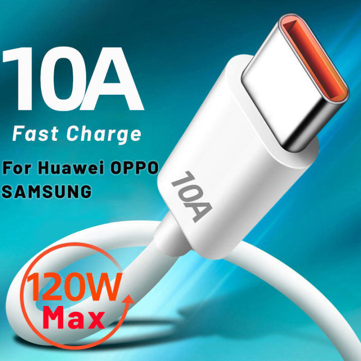 10A USB C Cable 120W Type C Fast Charging Wire for Huawei Mate 50 Honor ...
