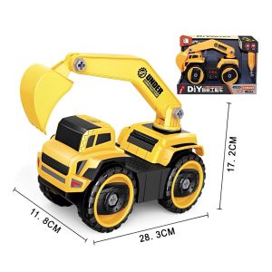 [KST] Mainan Truk Konstruksi Diecast Bongkar Pasang Suara Anak Laki Laki Kado Ulang Tahun