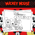 KERTAS MEWARNAI / KERTAS GAMBAR / MICKEY MOUSE / KARAKTER / KERTAS MEWARNAI ANAK PAUD / TK / SD / A4. 