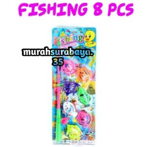 Mainan Edukasi Anak Pancingan Ikan Fishing Game B1151 | Mainan Anak Anak Memancing Ikan Isi 8 Pcs Permainan Dengan Air Ikan Berenang Edukasi Memancing Ikan Unik Fishing Game Isi Satu Set Lengkap 8 Pcs Dan Pancing
