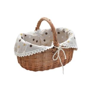 Đa năng mạnh mẽ giỏ liễu gai di động Phụ kiện cho chuyến đi cắm trại và siêu thị sử dụng thường nhật mua sắm