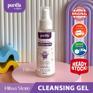 Purela Head To Toe Cleansing Gel 100ml | Shampoo & Sabung Mandi Bayi - Mencegah Kulit Bayi Kering & Kusam (Bpom)