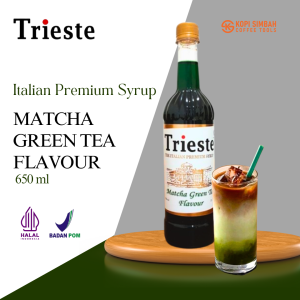 Trieste syrup rasa Matcha Green Tea Minuman Sirup Kopi Premium Italia Premium Sirup Flavoured Minuman Bartender Kopi