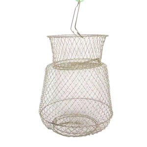 Foldable Fish Basket Collapsible Crab Trap With Reinforced Frame For Boat Fishing