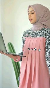 Atasan Wanita Blus Batik Outfit Baju Couple Seragam Kerja Terbaru Anasya