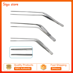 Stainless Steel Toothed Ear Tweezers for Tweezers 12.5cm/14cm/18cm Knee Type Tweezers Medical Instruments
