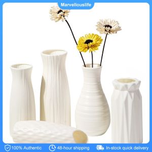 Nordic Plastic Vase Simple Small Fresh Flower Pot Living Room Decoration Ornament Flower Arrangement