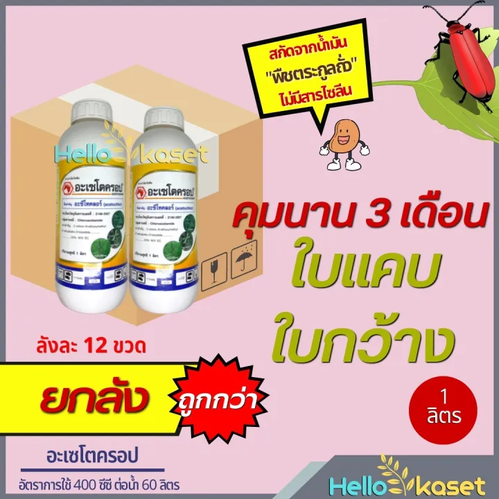 อะเซโตครอป ยากำจัดหญ้า ยาคุมวัชพืชใบแคบใบกว้าง