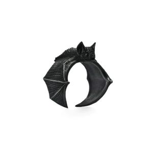 Cincin Retro Pria Motif Kelelawar / Kalong Terbang Model Terbuka ( 2 Varian )