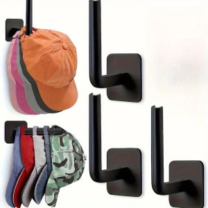 Hat Rack for Baseball Caps - Adhesive Hat Hooks for Wall Hat Hanger Storage Cap Organizer No Drill