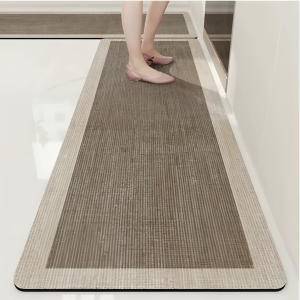 Nordic style carpet Absorbent oil absorbent non-slip linen kitchen carpet laundry mat Entrance mat Long carpet