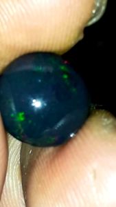 Batu Kalimaya Black Opal Solid Asli Banten Bulat Montok