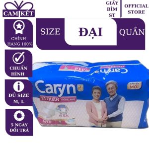 Bỉm quần Tã quần người lớn người già Caryn size M16 L14 XL12 Mỏng nhẹ gói trung