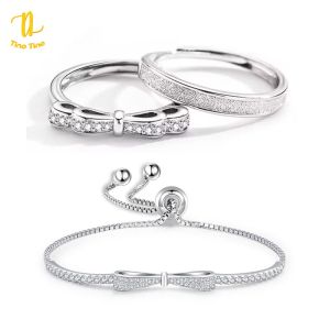 TINO TINO Gelang Serut U757 Bintang Zirkonia Kubik Aksesoris Fashion Wanita Silver Adjustable