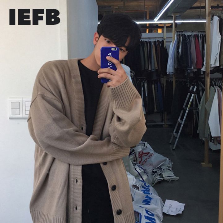 IEFB Menswear Korean Style Fashion Knitted Vest Men's Autumn 2023