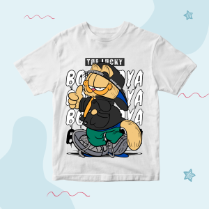 Code8.id DTF2 Baju Kaos Distro Harian Atasan Anak Laki Laki Karakter Kartun Kucing Detektif Keren