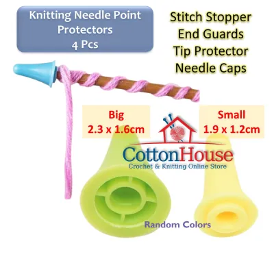 4pcs Knitting Needles Point Protectors Needle Caps Stitch Stoppers Tip Protectors End Guards