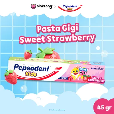 Pepsodent Kids Strawberry Toothpaste Pasta Gigi Anak 45gr