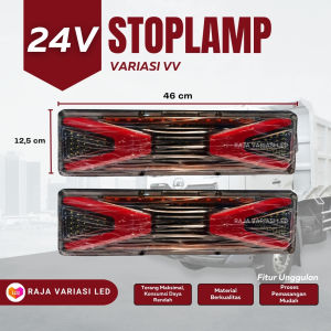 24V Lampu LED Stoplamp Rem Belakang Running | Penerangan Optimal Waterproof untuk Kendaraan Besar Truk - Ver. 1