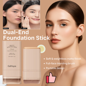🔥Hot Slae🔥Nourishing Moisturizing Dual Head Foundation Stick Lightweight Foundation Stick - Hydrating Concealer With Brightening Effect & Long Lasting Wear Transfer Proof Formula With Skincare Benefits For Natural Foundation Stick Lightweight Coverage
