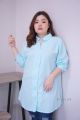 สินค้าแนะนำ !!! เสื้อเชิ้ตสาวอวบ คอปกแขนยาว คอเว้า รอบอก 48” นางแบบใส่สินค้าจริง. 