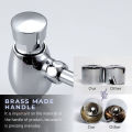 High-Quality Brass Exposed Urinal Flush Valve Construction Delayed Action Self-Closing Hand Push System Water-SavExposed Urinal Flush Valve. 